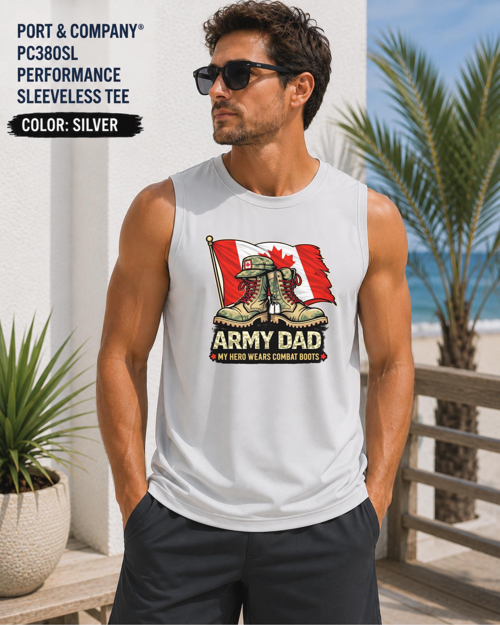 Port and Company PC380SL military dad shirt