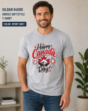Unisex Canada Day shirt with red maple leaf design