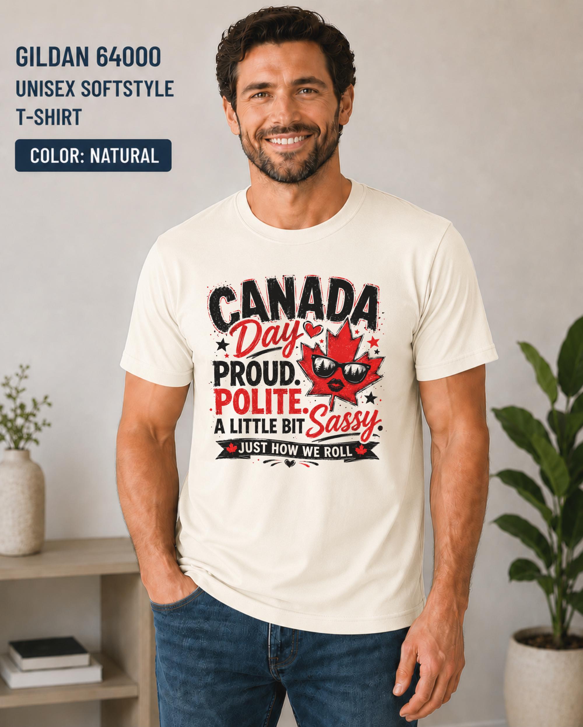 Funny Canada themed graphic apparel