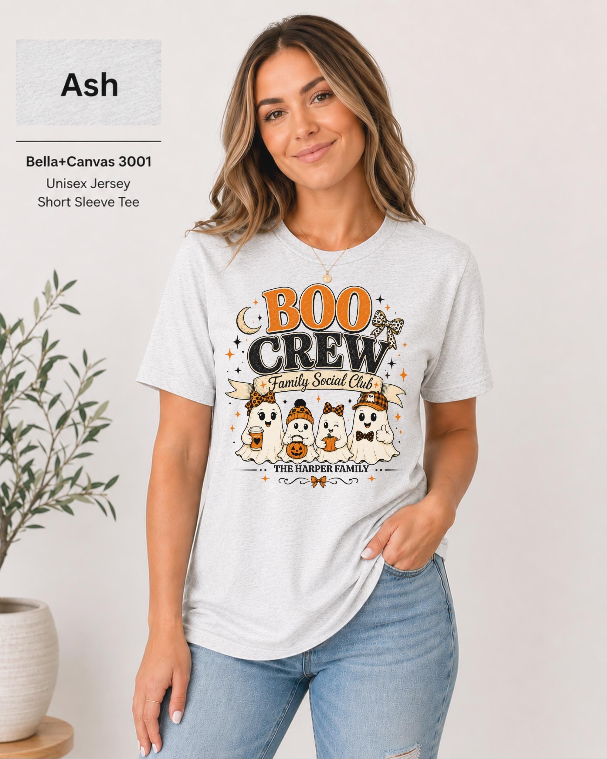 Personalized Boo Crew Family Halloween Shirt | Custom Ghost Family Tee | Matching Halloween Shirts