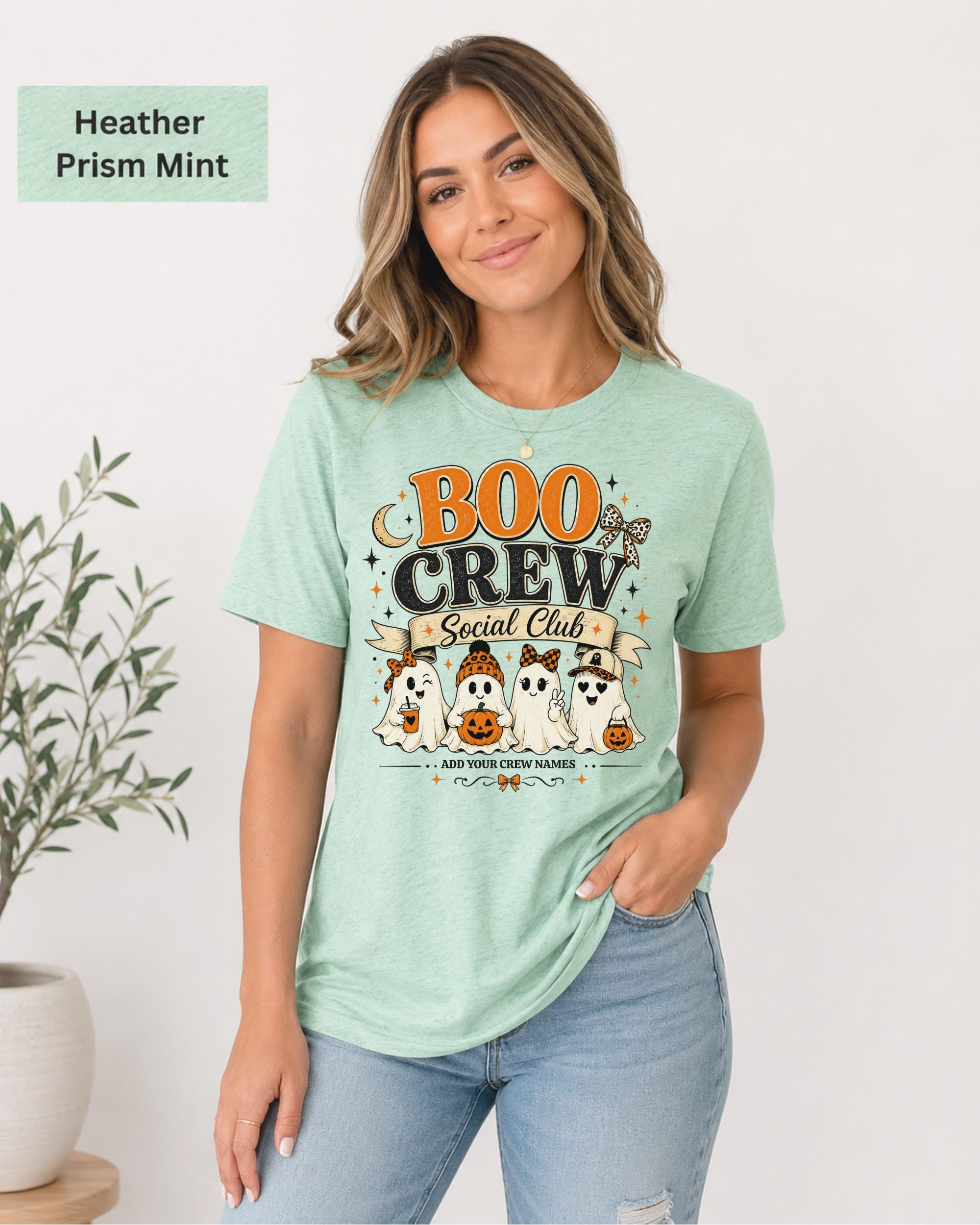 Personalized Boo Crew Family Halloween Shirt | Custom Ghost Family Tee | Matching Halloween Shirts