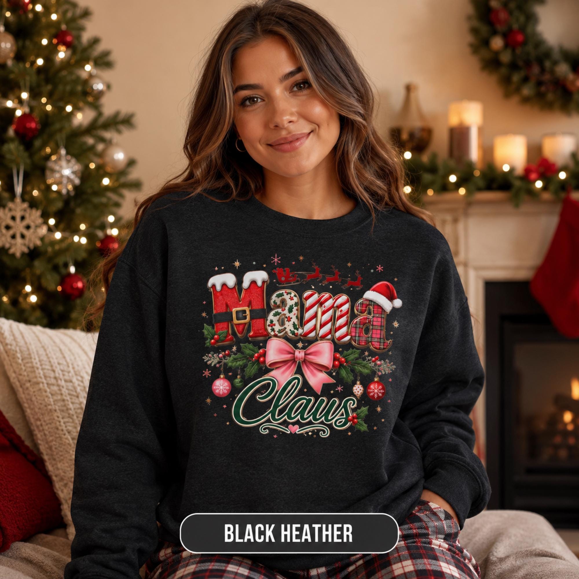 Mama Claus Sweatshirt - Christmas Mama Shirt