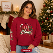 Lola Claus Christmas Sweatshirt, Personalized Grandma Christmas Sweater, Holiday Crewneck, Cozy Christmas Gift for Lola