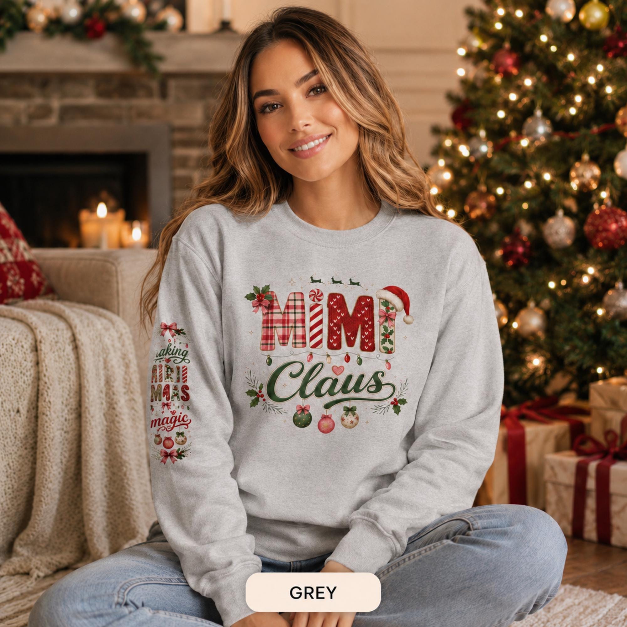 Mimi Claus Sweatshirt - Holiday Spirit, Christmas Gift