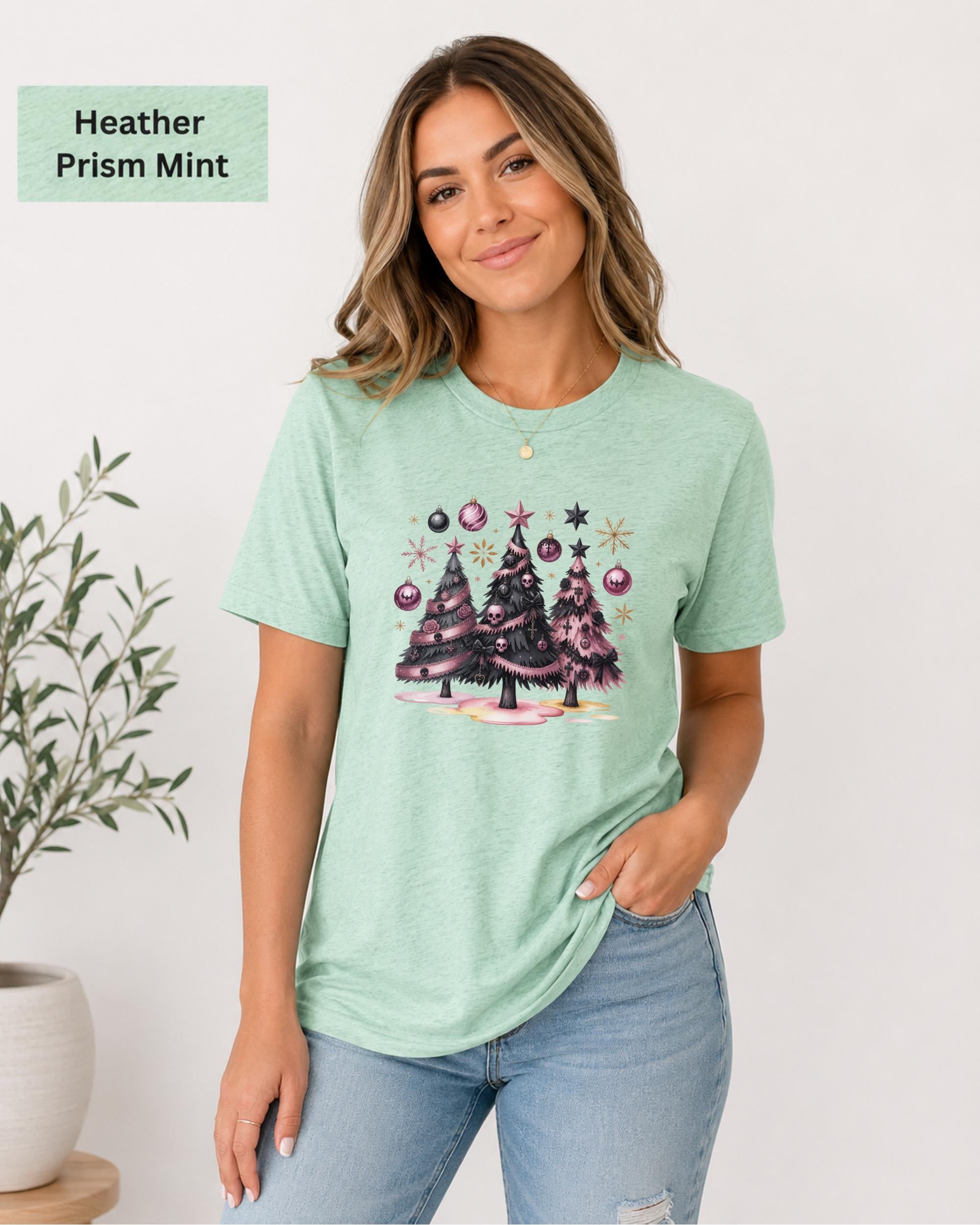 Soft unisex Christmas t-shirt for gothic fashion lovers