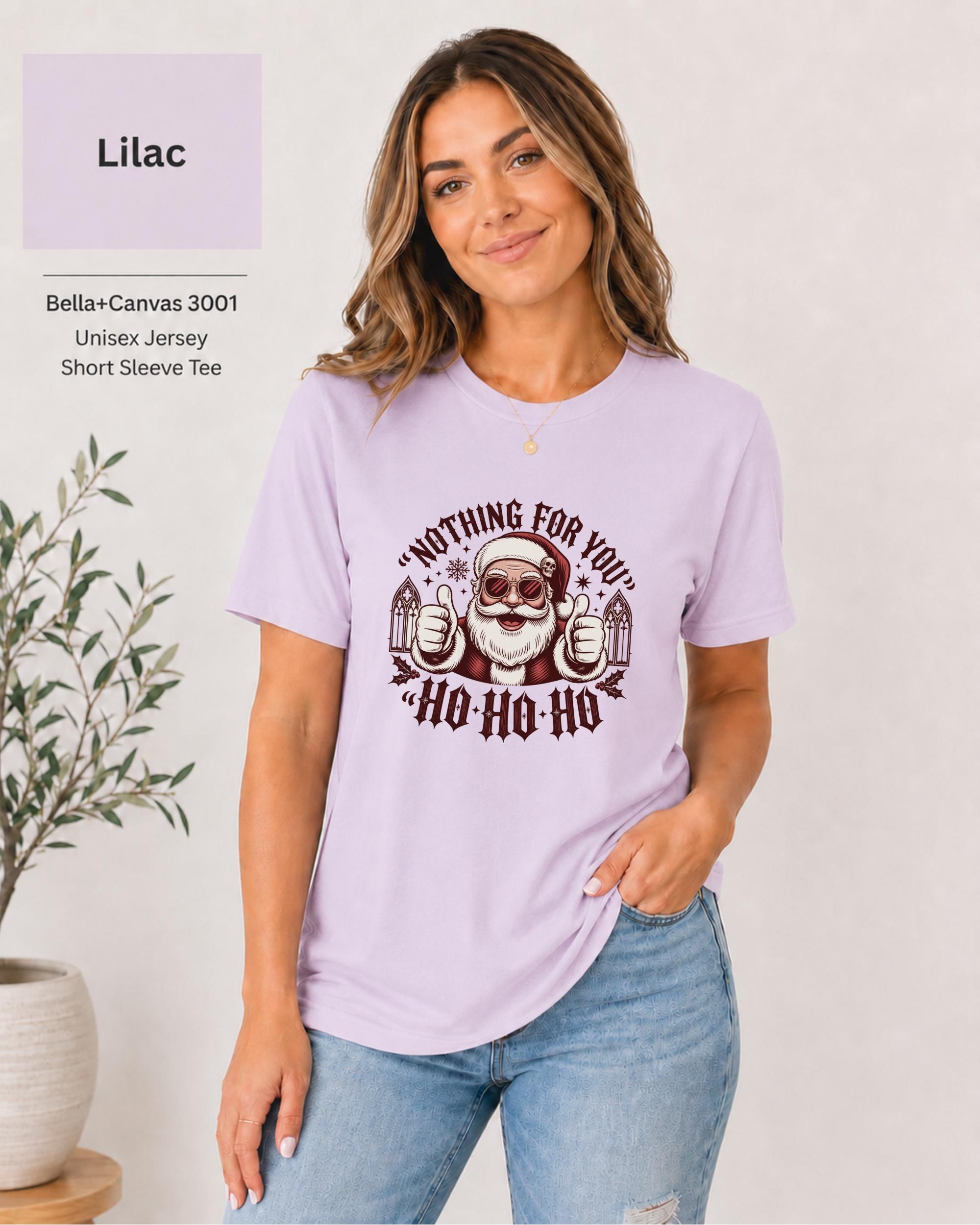 Vintage-inspired Santa shirt perfect for Secret Santa exchanges and office celebrations.