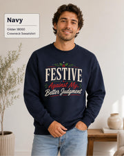 Sarcastic holiday apparel for adults who love dry humor and festive gatherings.