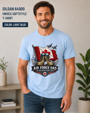 Air Force Dad gift with fighter aircraft, maple leaf flag, wings, and military-inspired design.