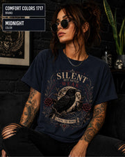 Silent But Never Weak Shirt, Gothic Raven Tee, Dark Academia T Shirt, Moody Aesthetic Top, Witchy Graphic Tee, Alt Fashion