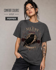 Silent But Never Weak Shirt, Gothic Raven Tee, Dark Academia T Shirt, Moody Aesthetic Top, Witchy Graphic Tee, Alt Fashion