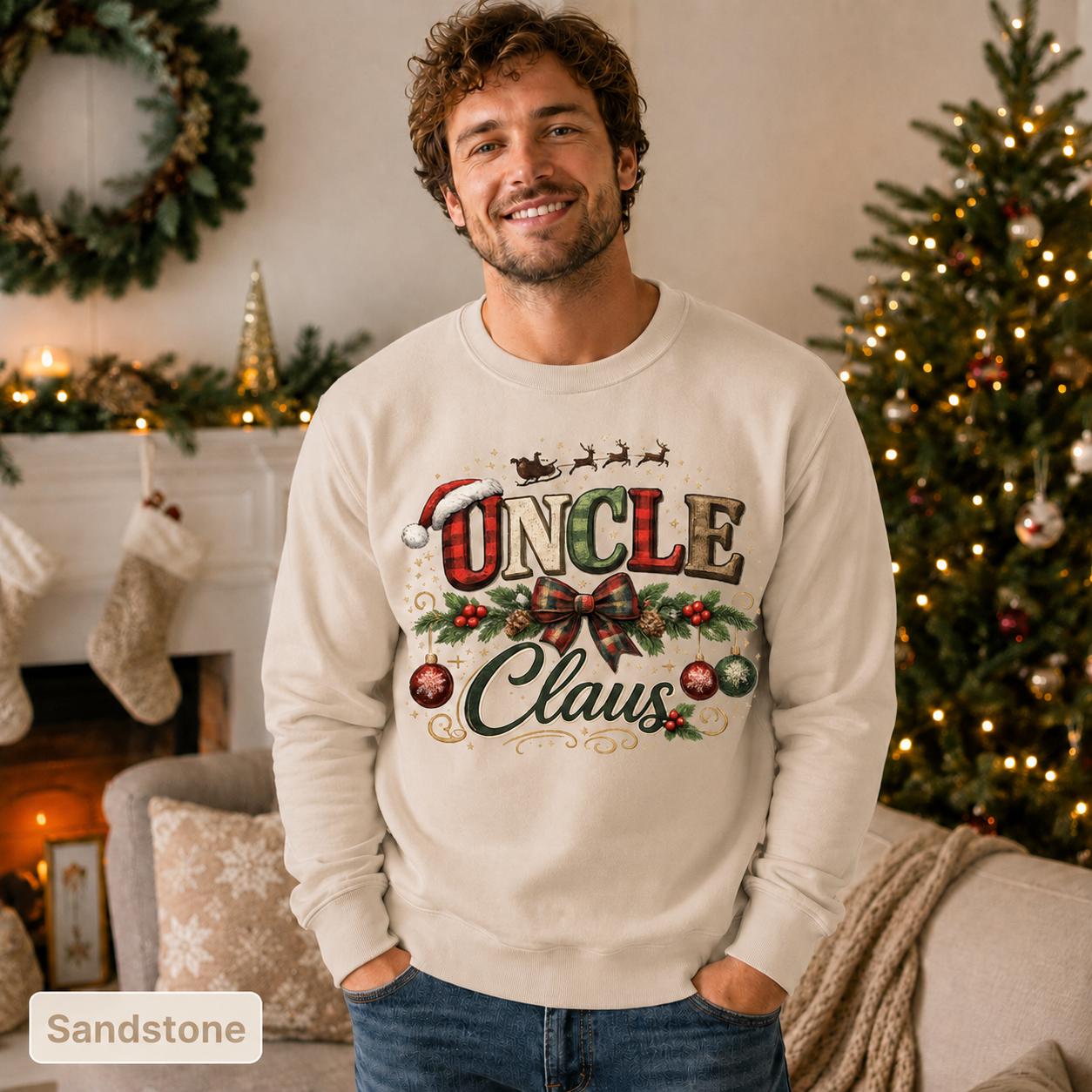 Festive sweatshirt for uncles, brothers, godfathers, and family friends.