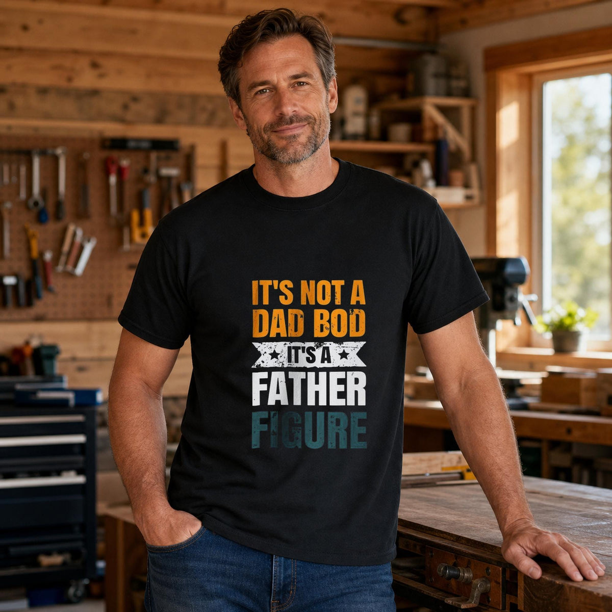 It's Not A Dad Bod - Father Figure Shirt - Funny Dad Gift - Unique Father's Day Tee