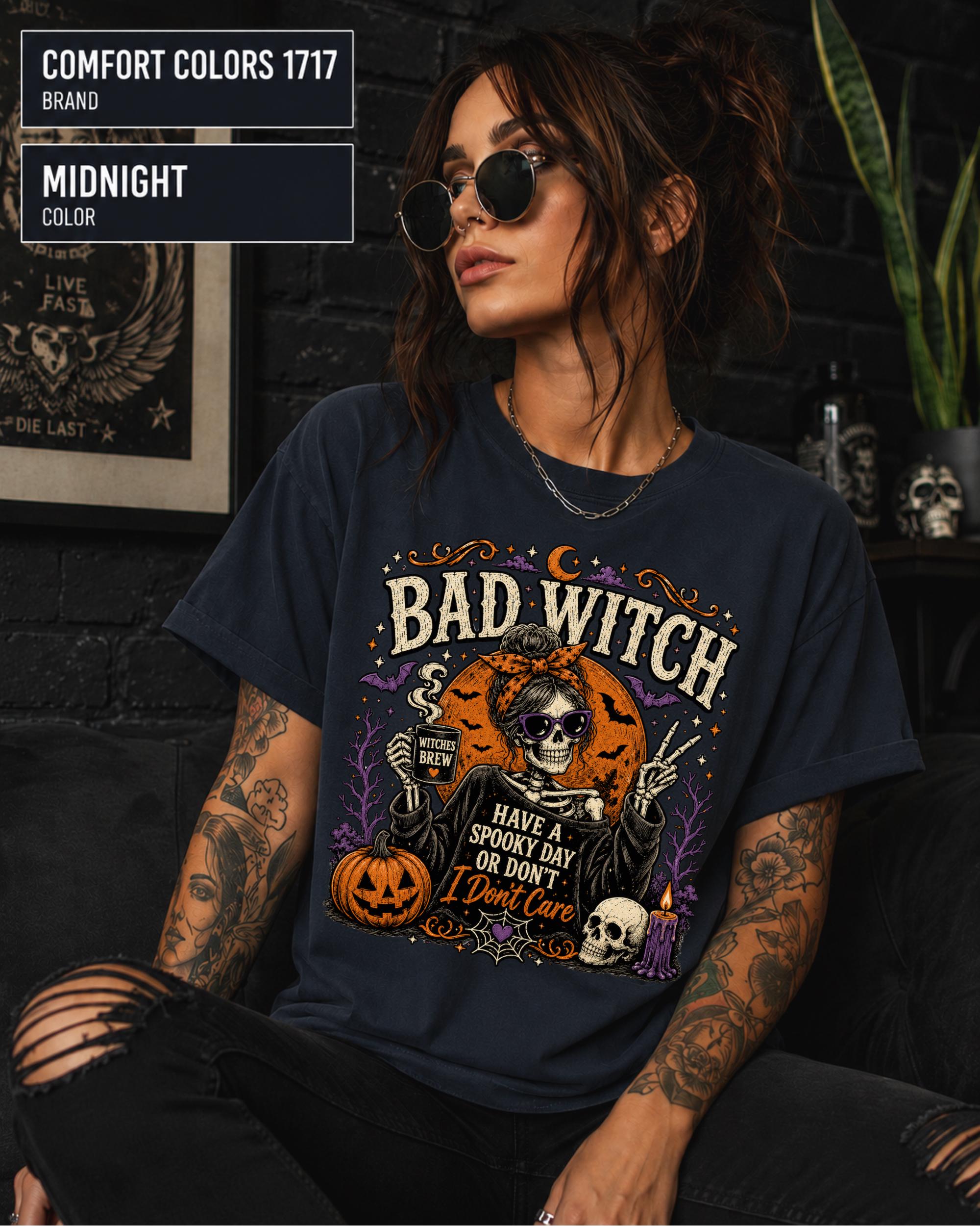 Bad Witch shirt for Halloween parties, haunted houses, fall festivals, and October outings.