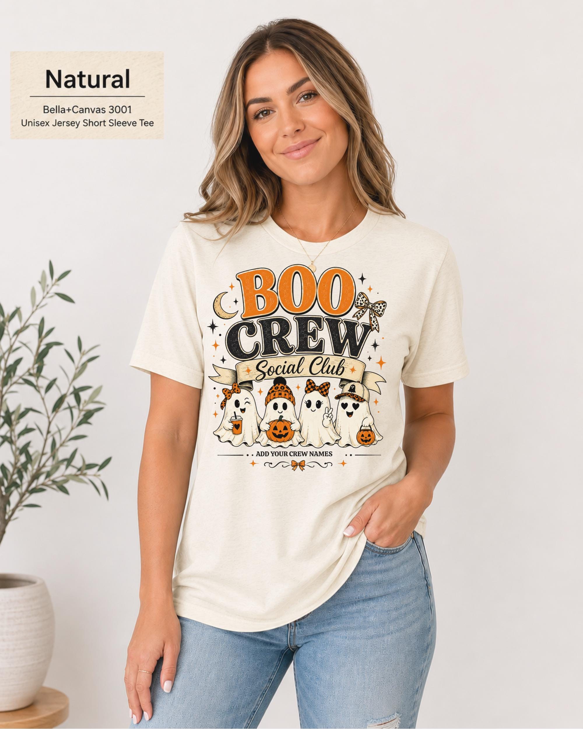 Personalized Boo Crew Family Halloween Shirt | Custom Ghost Family Tee | Matching Halloween Shirts