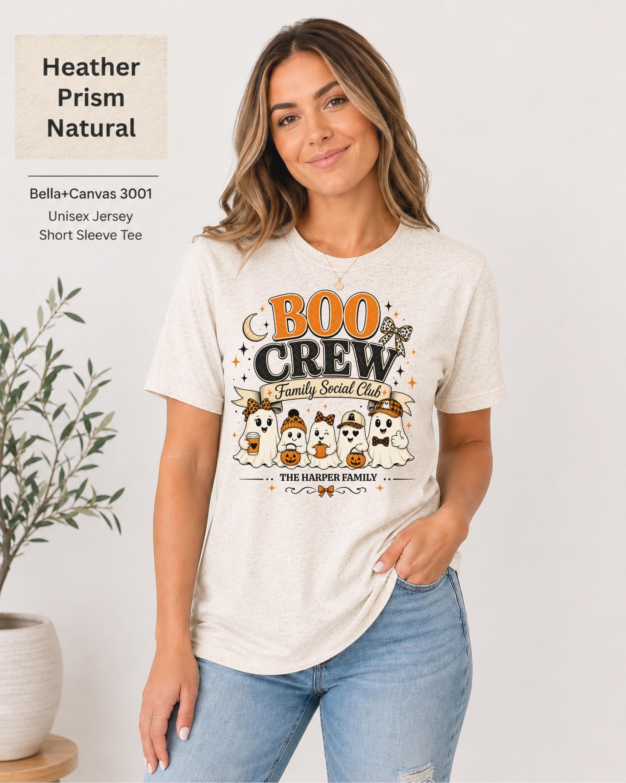 Personalized Boo Crew Family Halloween Shirt | Custom Ghost Family Tee | Matching Halloween Shirts
