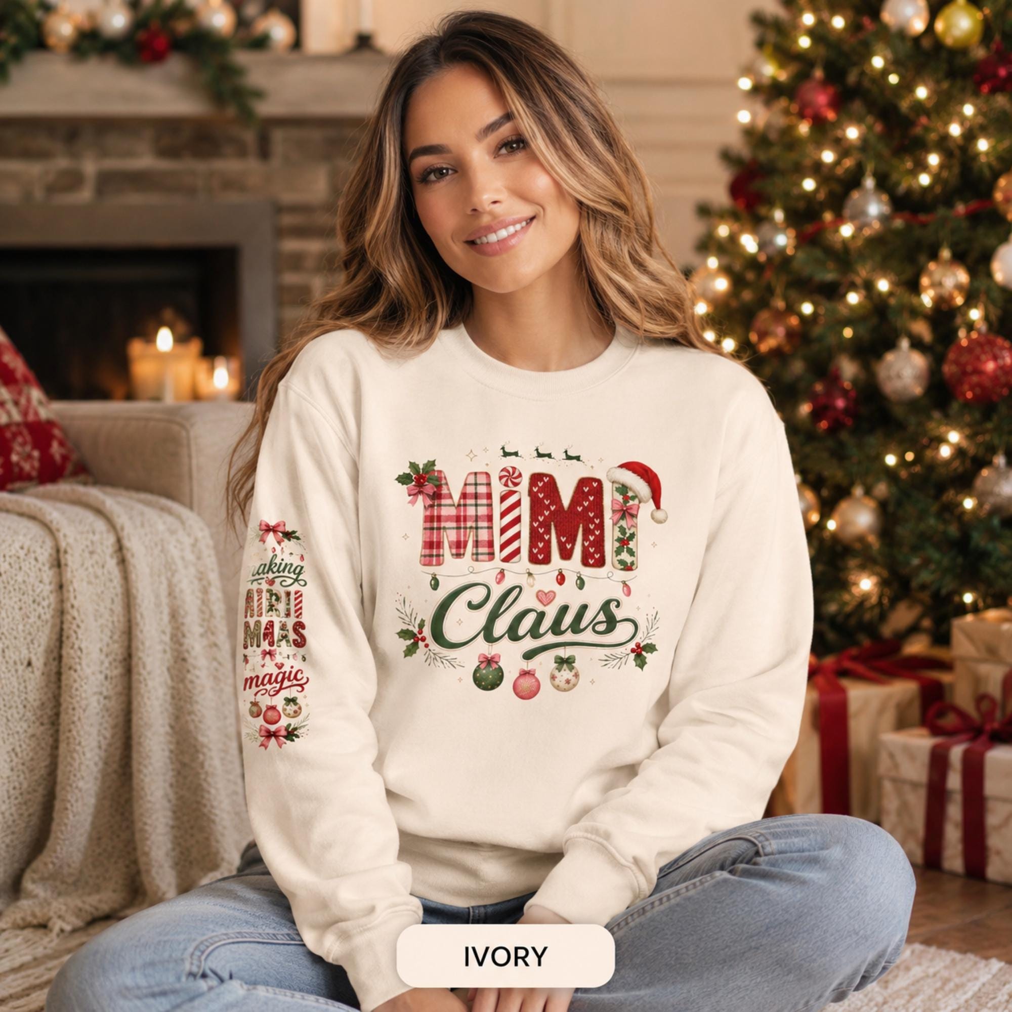 Mimi Claus Sweatshirt - Holiday Spirit, Christmas Gift