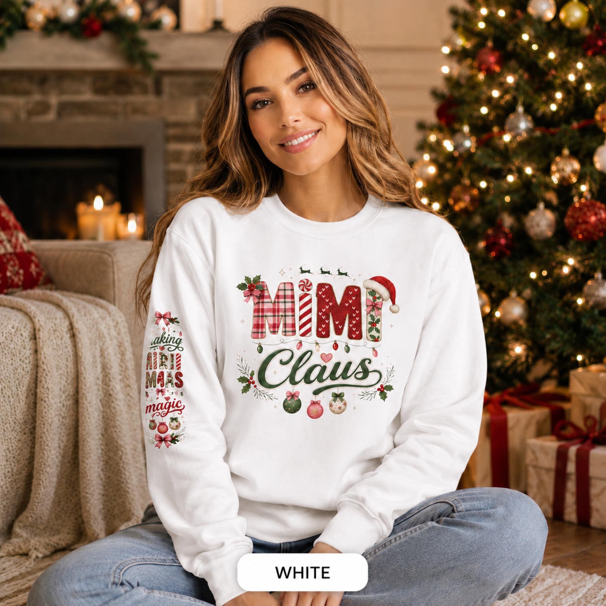 Mimi Claus Sweatshirt - Holiday Spirit, Christmas Gift