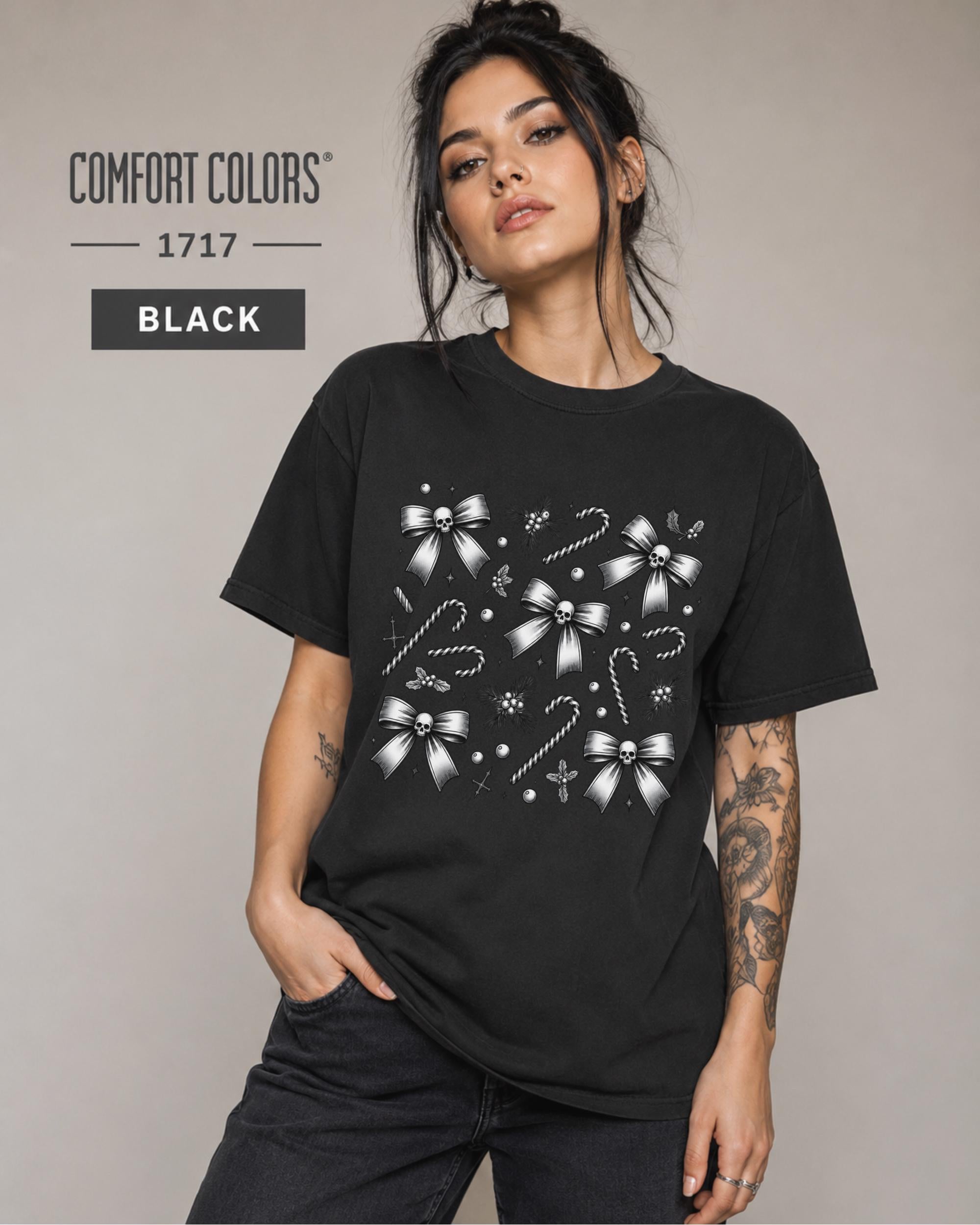 Dark Christmas gift idea for tattoo lovers, goth friends, sisters, and alternative fashion fans.