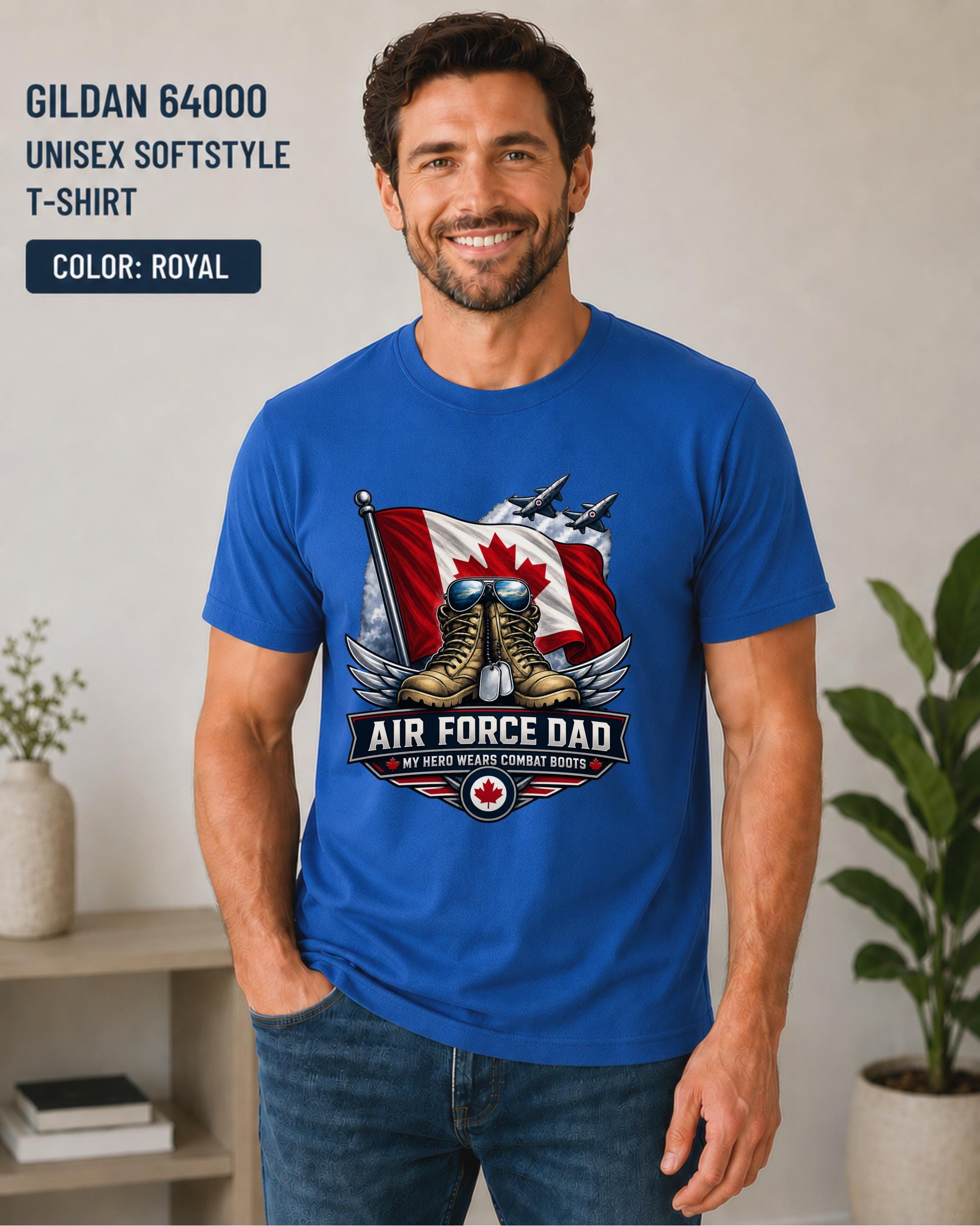 Father's Day gift for Air Force dads with bold Canadian military graphics.