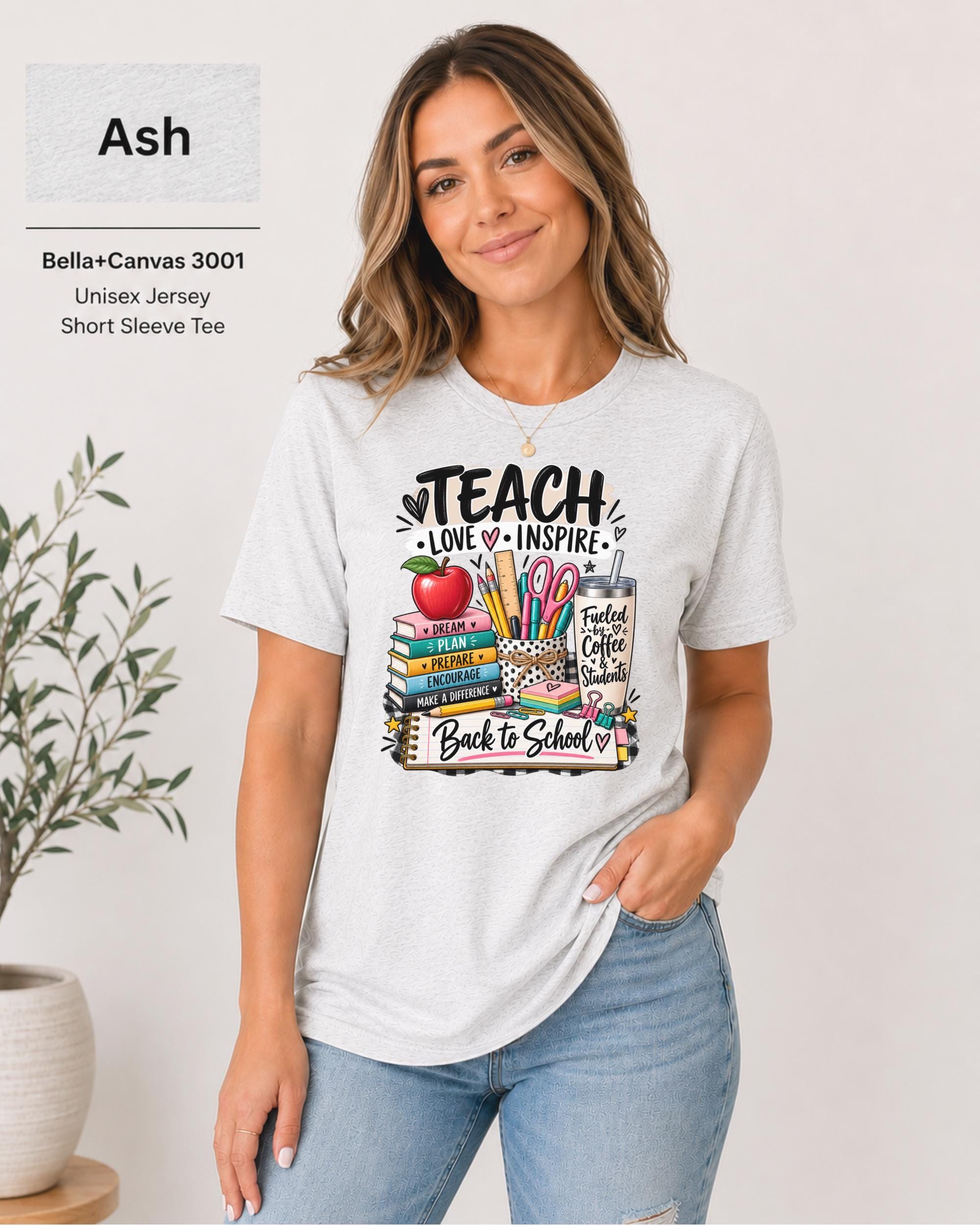 Cute classroom outfit for teacher workdays, staff photos, and first-week events.