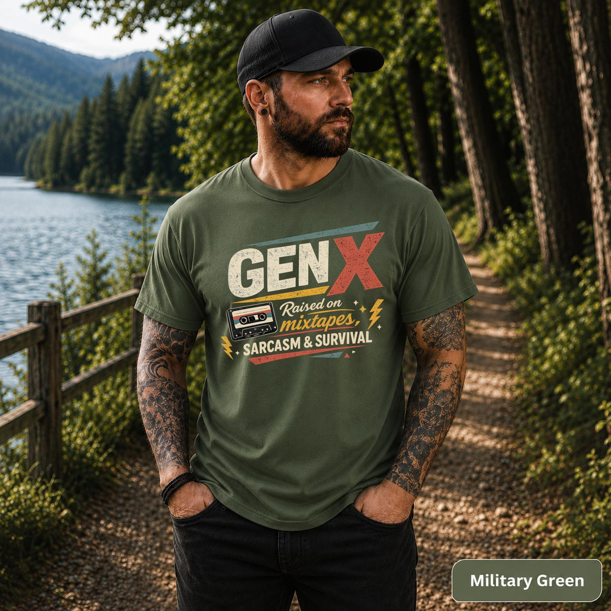 Casual Gen X outfit for birthdays, Father’s Day, concerts, camping, and everyday wear.