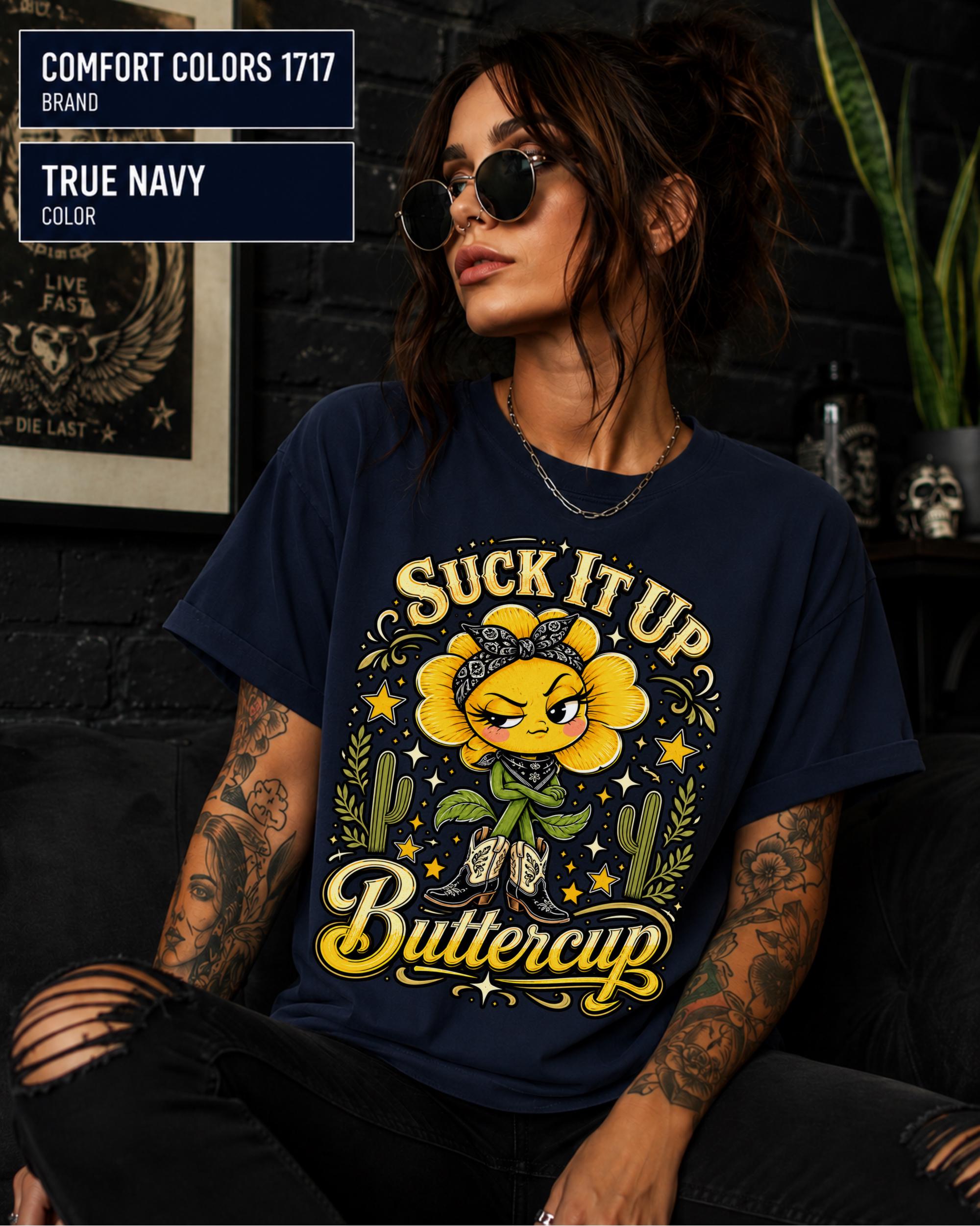 Sassy cowgirl graphic tee displayed on a woman with casual jeans in an outdoor setting.