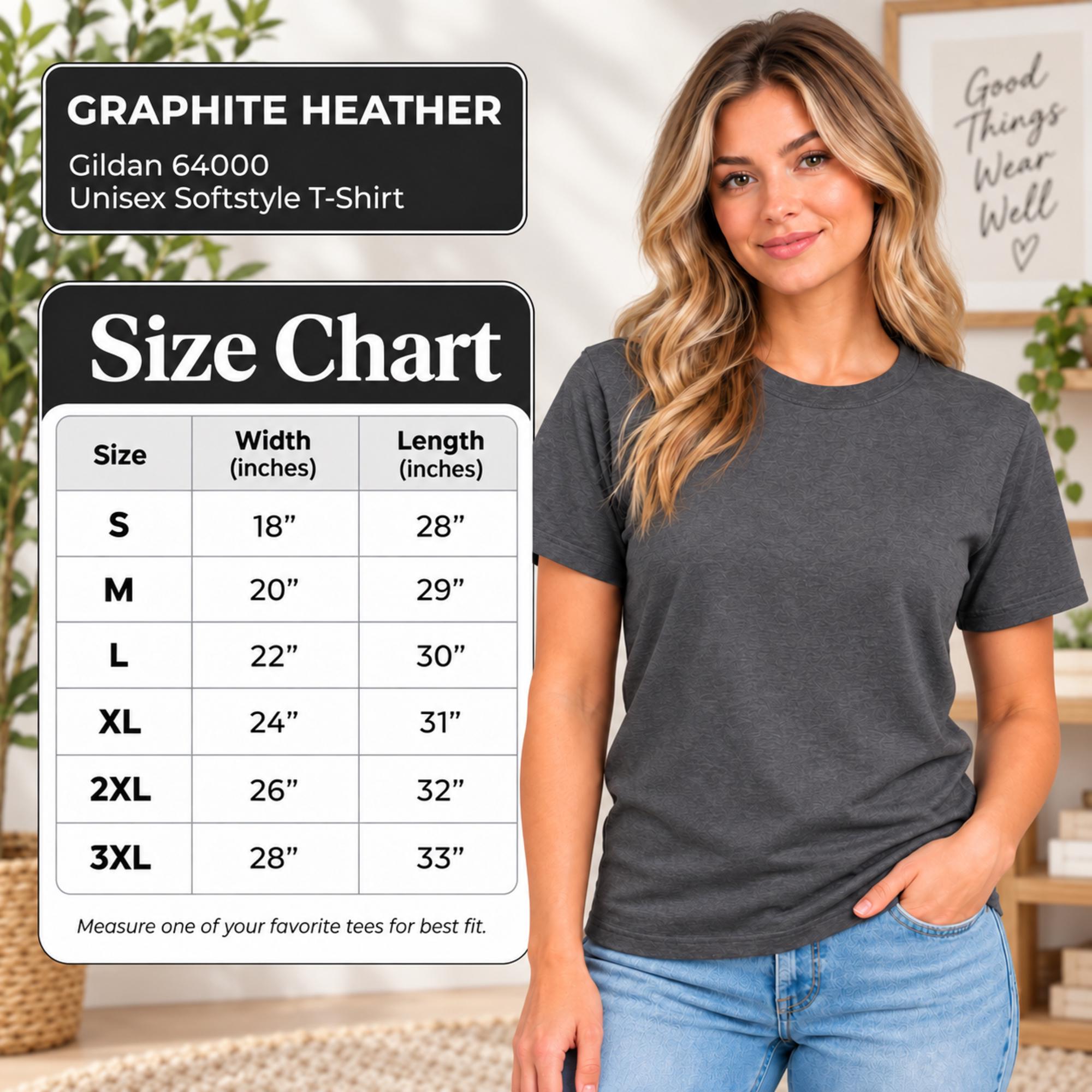 Size chart Canadian Navy Mom Gildan 64000 T-shirt with Canadian flag, naval ship, anchor, ocean waves, and Proud of My Sailor graphic.