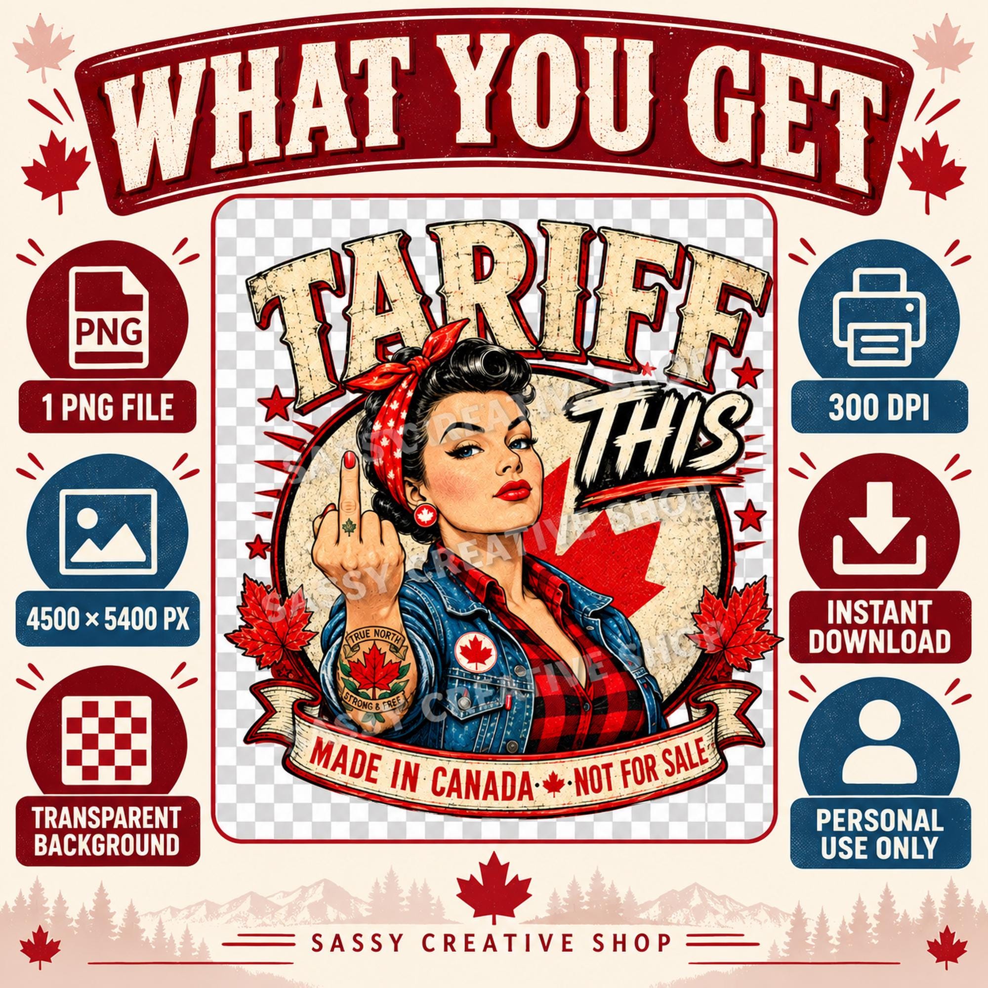 Tariff This PNG digital-download details showing one transparent 4500 by 5400 pixel file at 300 DPI for personal use.
