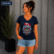 Navy family support shirt for moms with bold Canadian maritime graphic on Navy fabric.