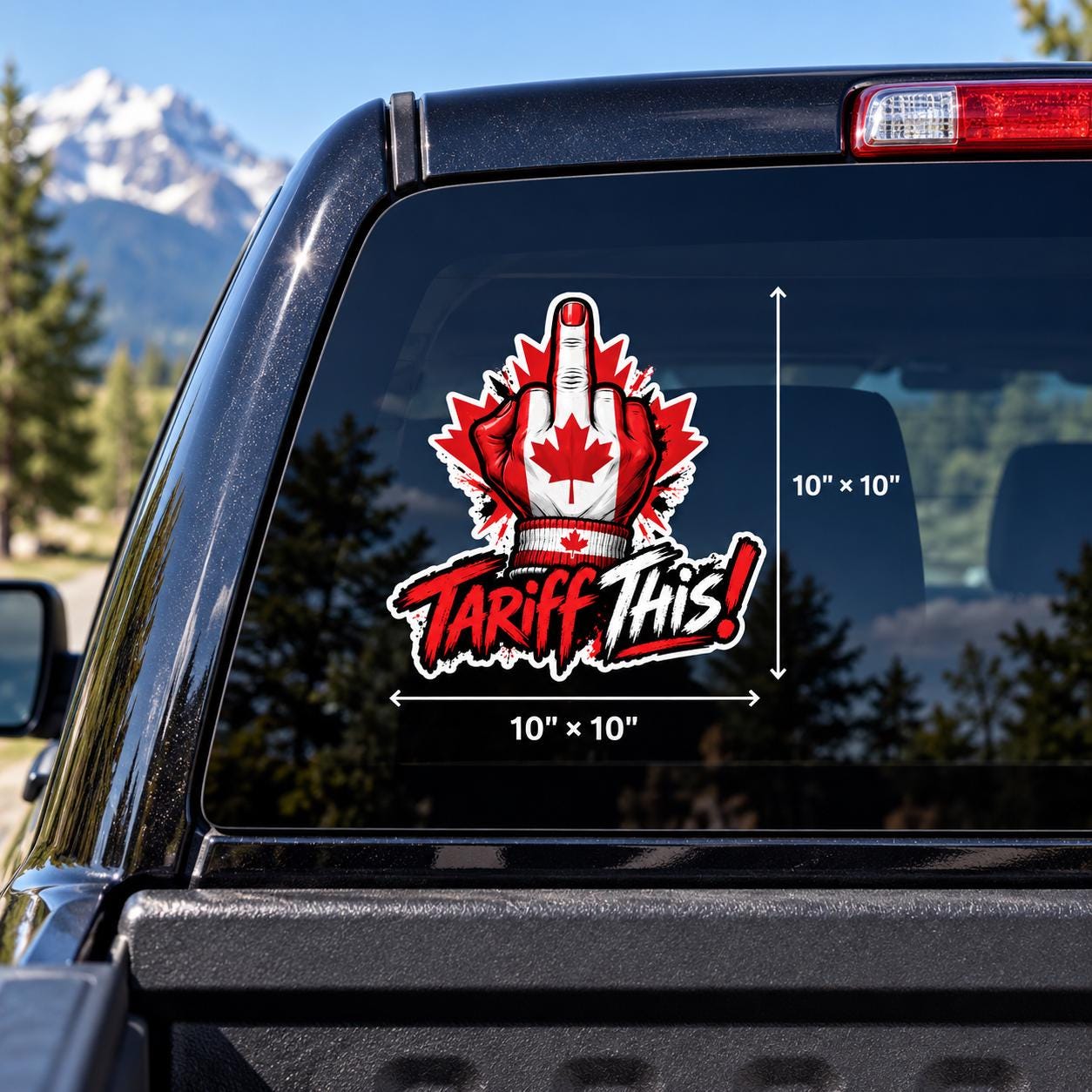Tariff This Canadian Sticker | Funny Canada Decal | Patriotic Middle Finger Sticker