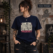 Midnight shirt featuring the growth mindset graphic with vintage typography and subtle heart details.