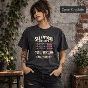 Self Worth Receipt Shirt, Mental Health Graphic Tee, Confidence Quote Top, Positive Mindset Gift, Empowerment T Shirt