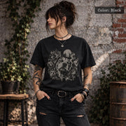 Black Comfort Colors 1717 T-shirt featuring a distressed vintage-style graphic of multiple dogs, including a bold central dog with a cigarette, styled with a dark grunge aesthetic.